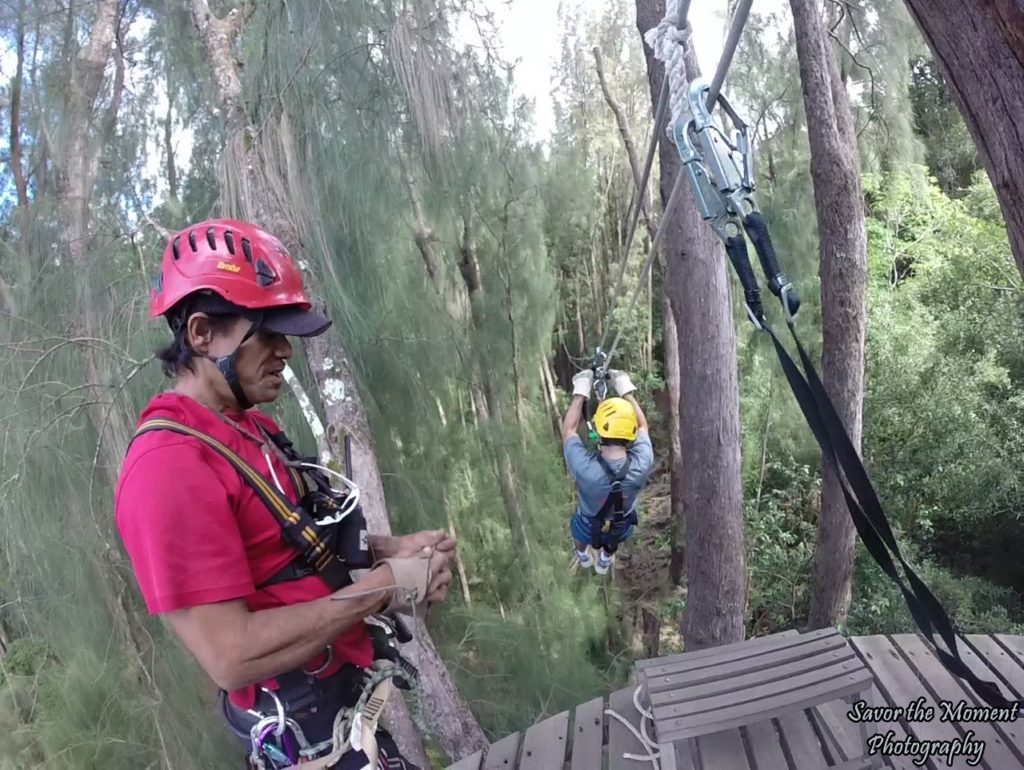 Ziplining at Kohala Zipline