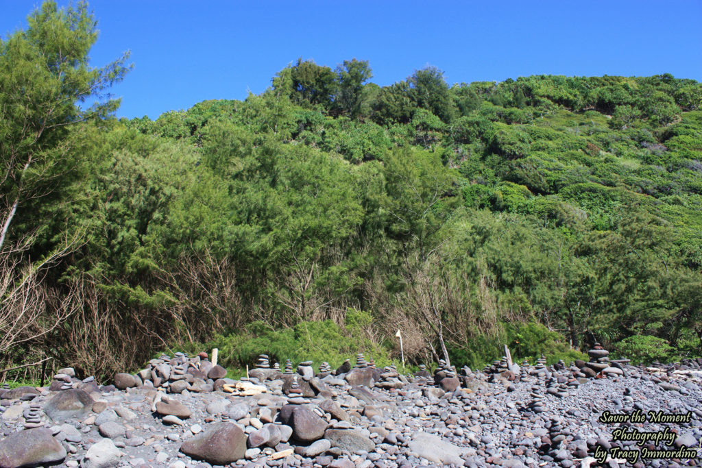 The Cairns of Pololu Valley Beach