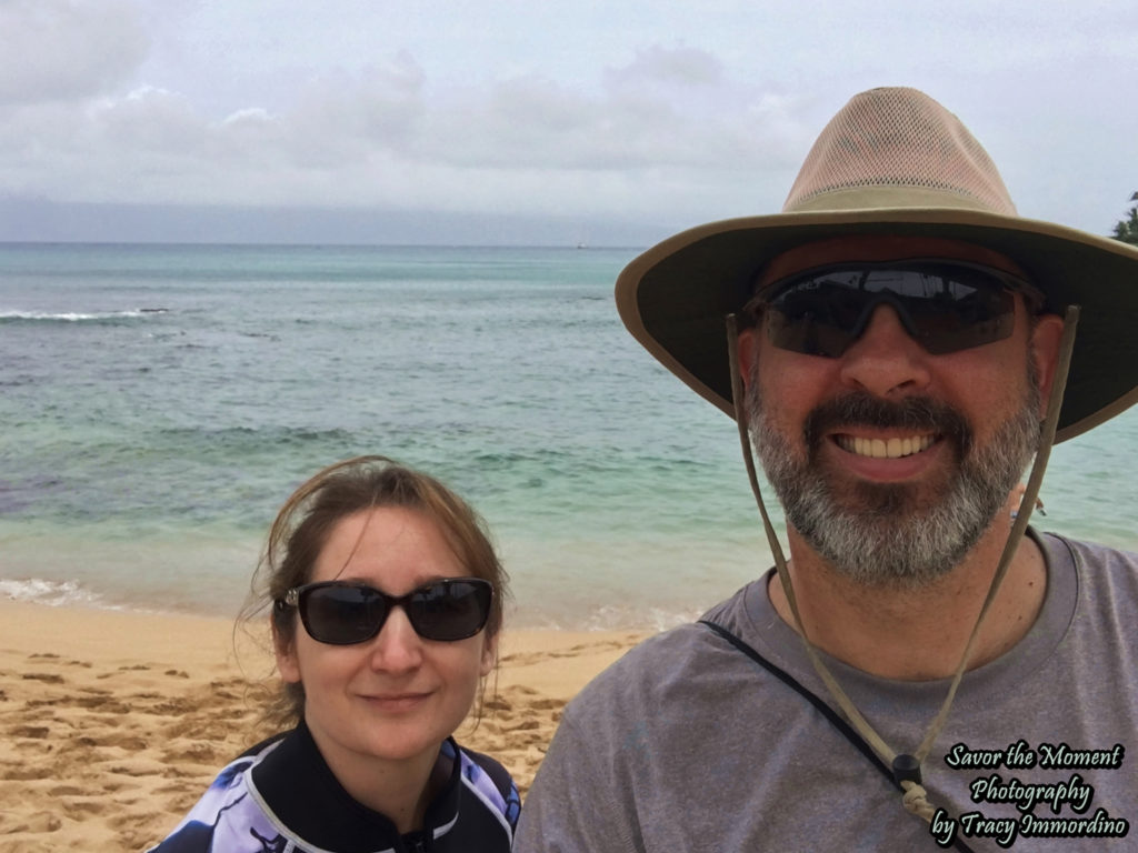 Getting Ready to Snorkel at Napili Beach