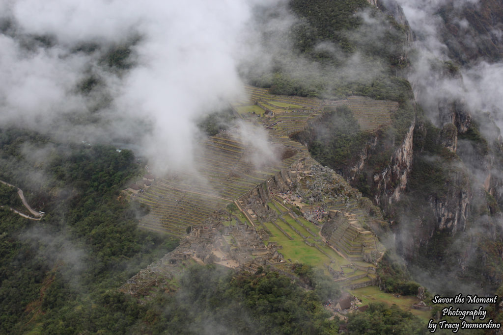 Viewing Machu Picchu from Huayna Picchu