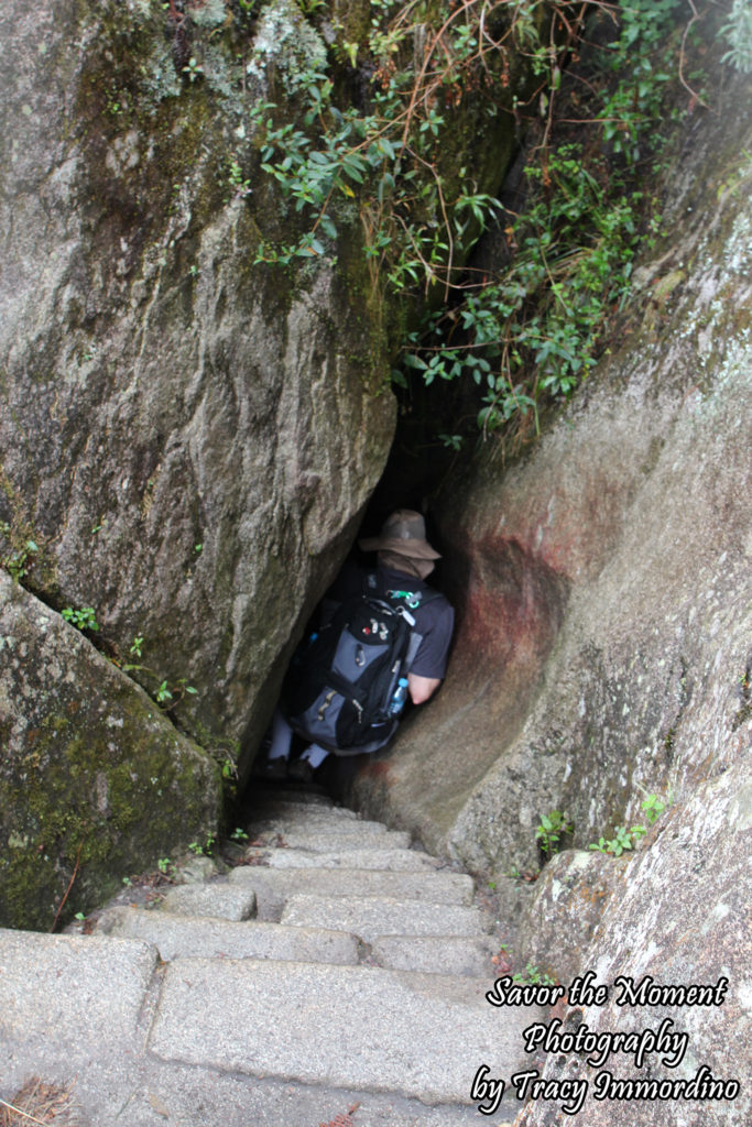 Climbing Down Huayna Picchu