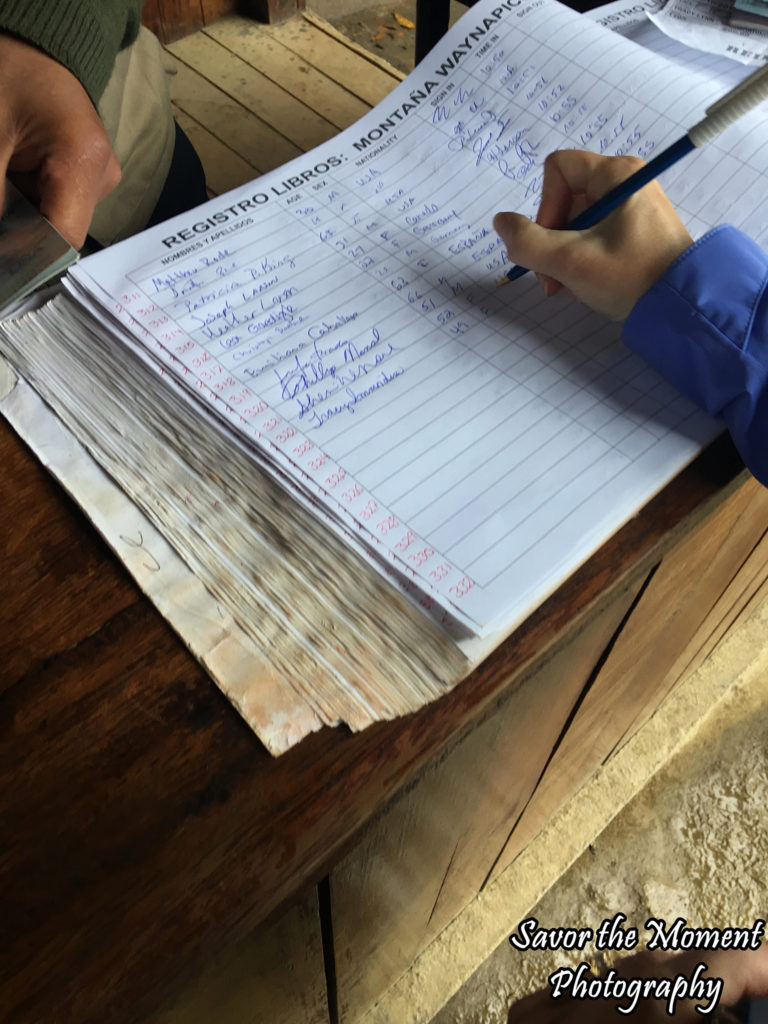 Logging In to Hike Huayna Picchu