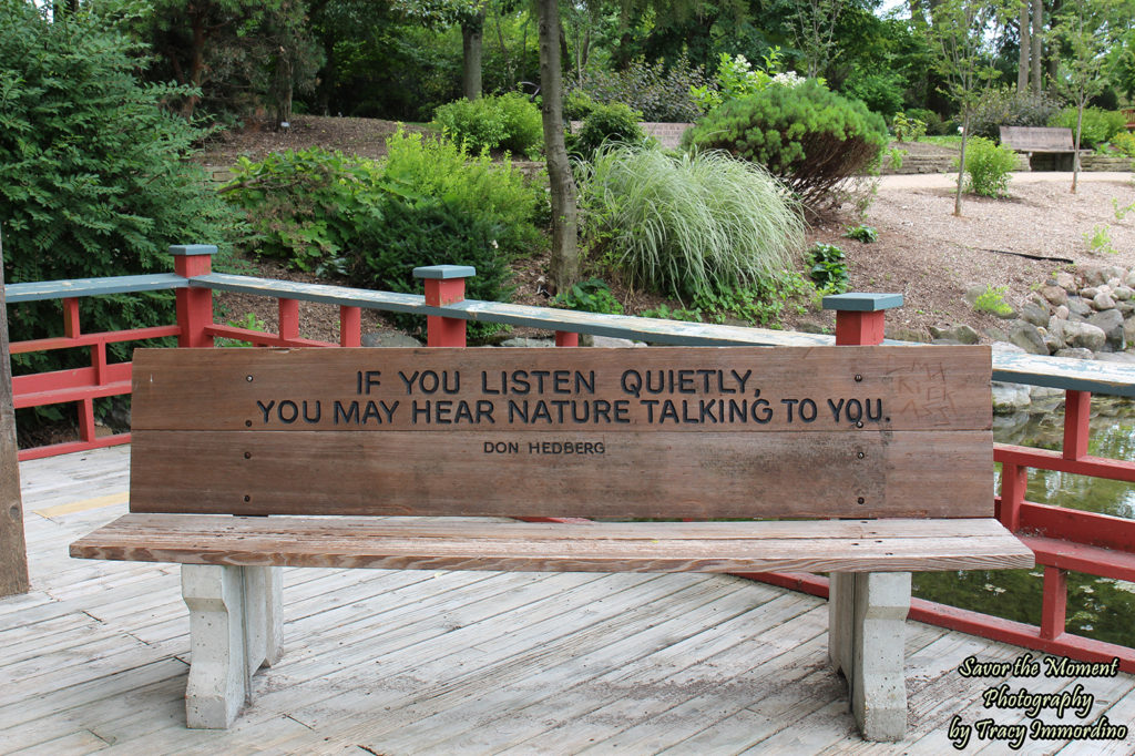 Memorial Bench at Rotary Botanical Gardens in Janesville, Wisconsin