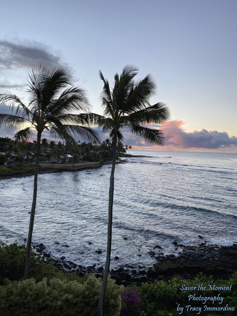 Sunrise at Kuhio Shores in Kauai