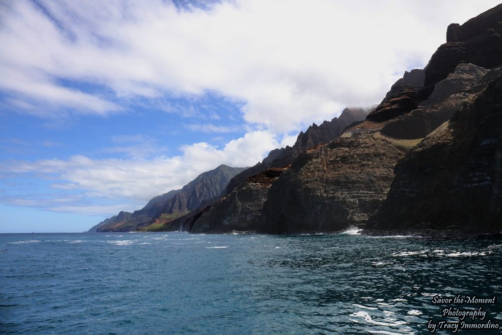 Nearing the Napali Coastline of Kauai