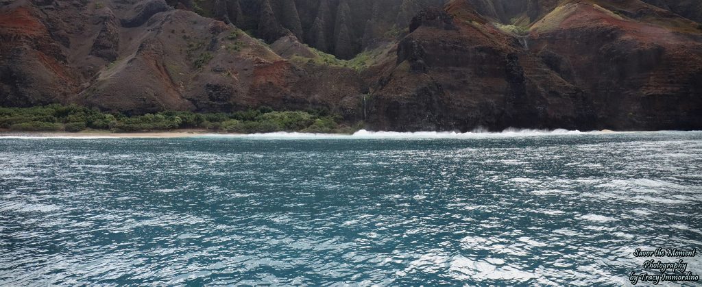 Waterfalls on the Napali Coastline