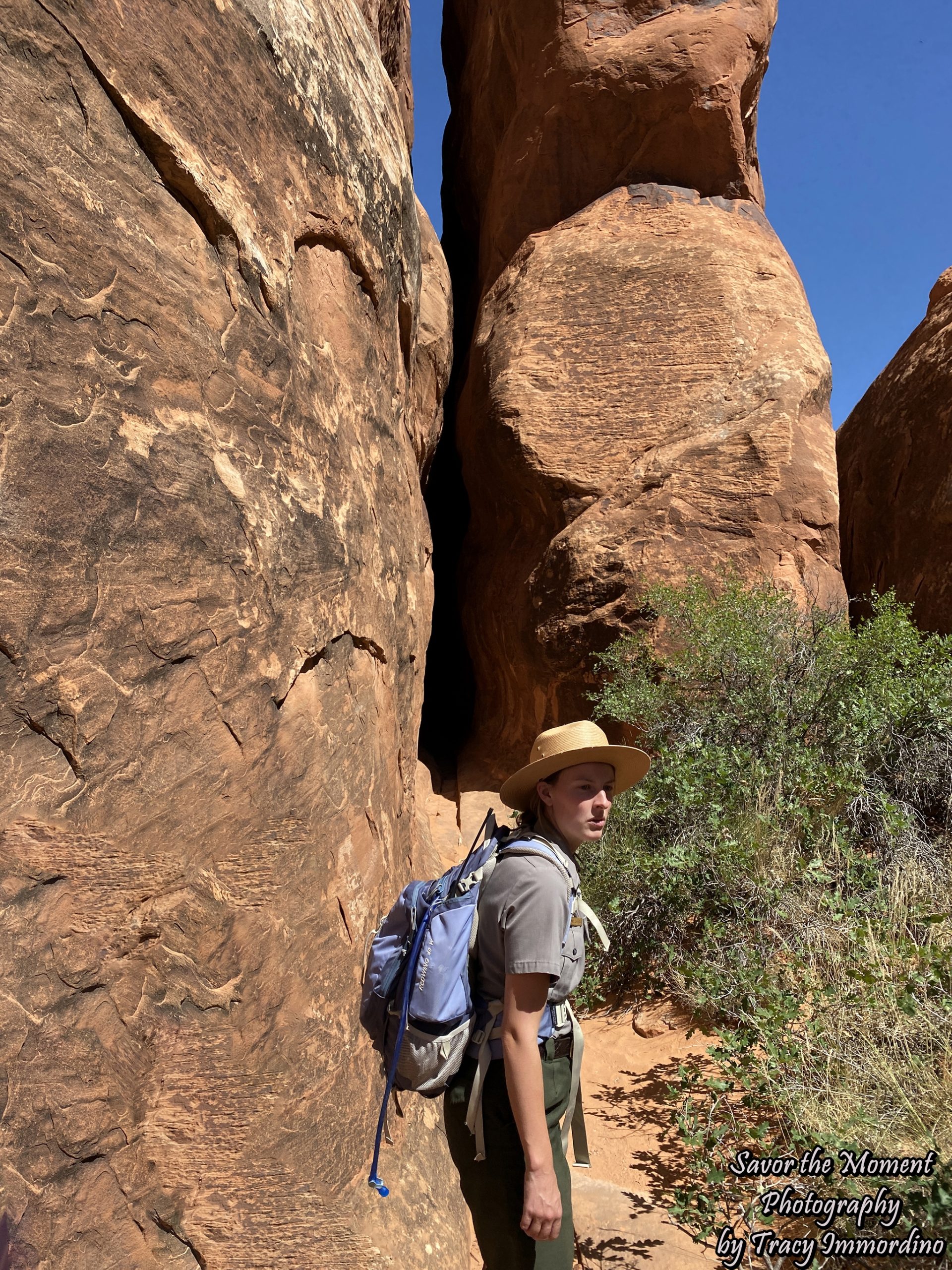 Our guide on the trail